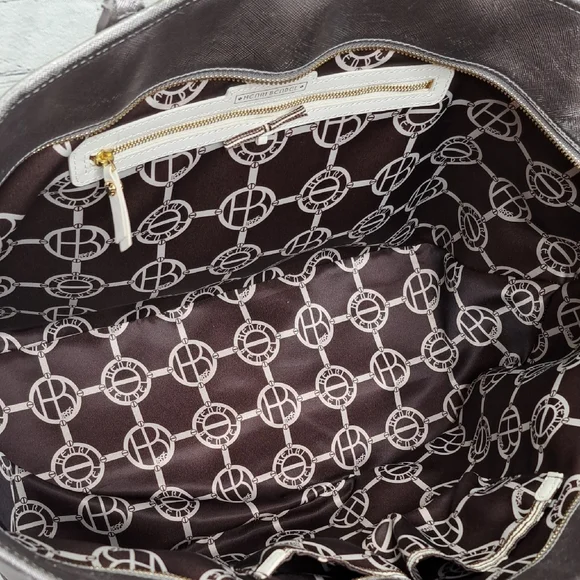 HENRI BENDEL LARGE 'METALLIC' LEATHER TOTE BAG STUDDED SIDES - Picture 5 of 16